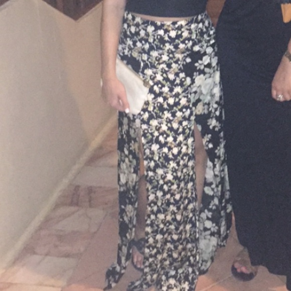 Floral maxi skirt